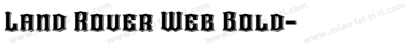 Land Rover Web Bold字体转换